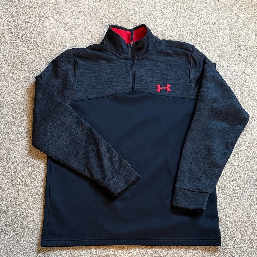 Under Armour Men's Black Performance Jacket with Red Logo